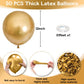 Jobkoo Gold Balloons 12 Inch, 50Pcs Metallic Gold Balloons Chrome Gold Metallic Balloon Golden Shiny Matte Gold Latex Balloons F