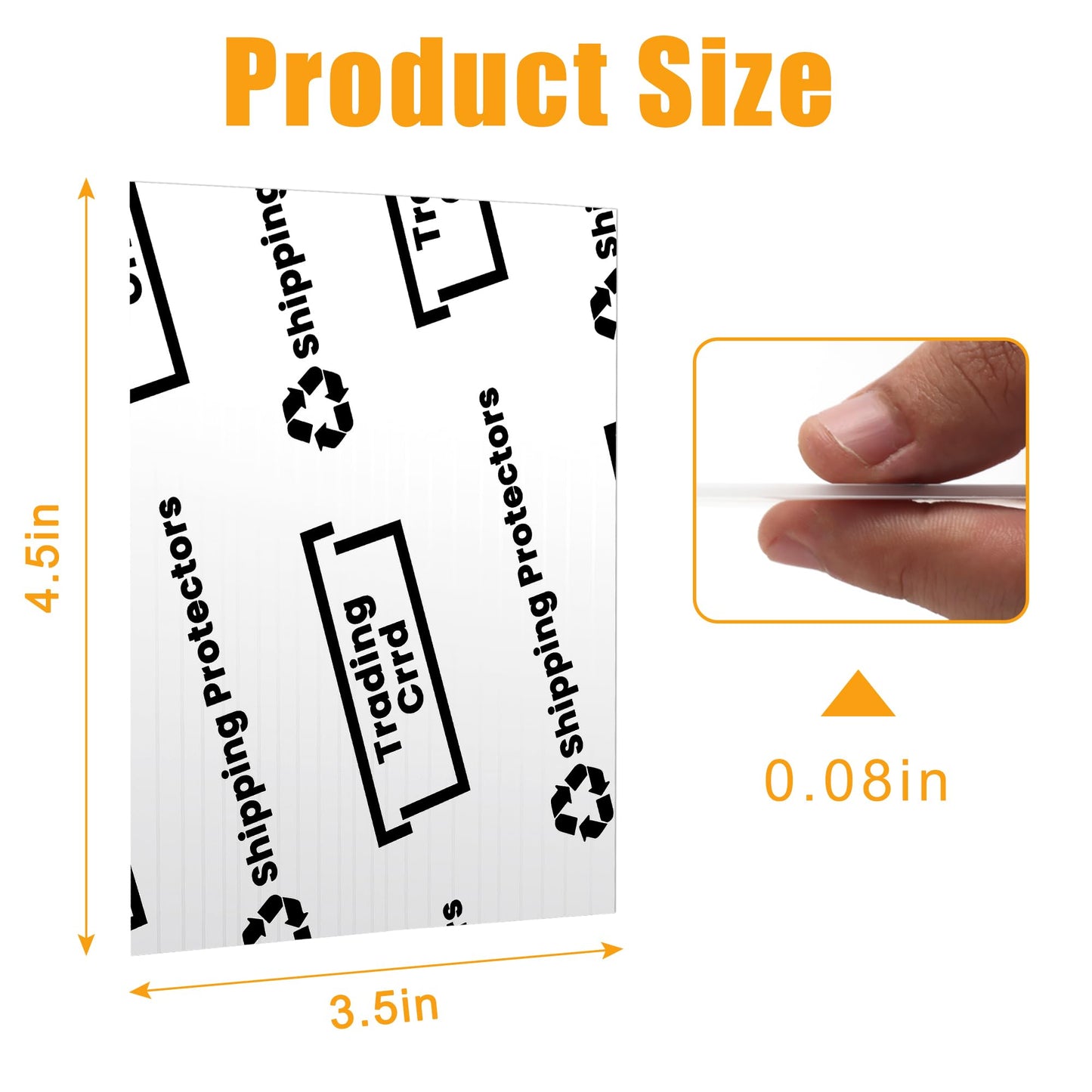 510 Pack Trading Card Shipping Protector Coolrunner 3.5 X 4.5 Plastic Card Protectors Card Mailers Durable Card Savers For Tradi