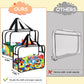 6 Packs Large Toy Storage Bags With Labels, Reusable Clear Pvc Board Game Storage, Travel Waterproof Organizer Bags With Zipper