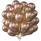 Kalor 12 Inch Metallic Rose Gold Balloons, 50 Pcs Latex Helium Metallic Balloons For Kid'S Birthday Party, Baby Shower, Wedding, Graduate Party Decorations