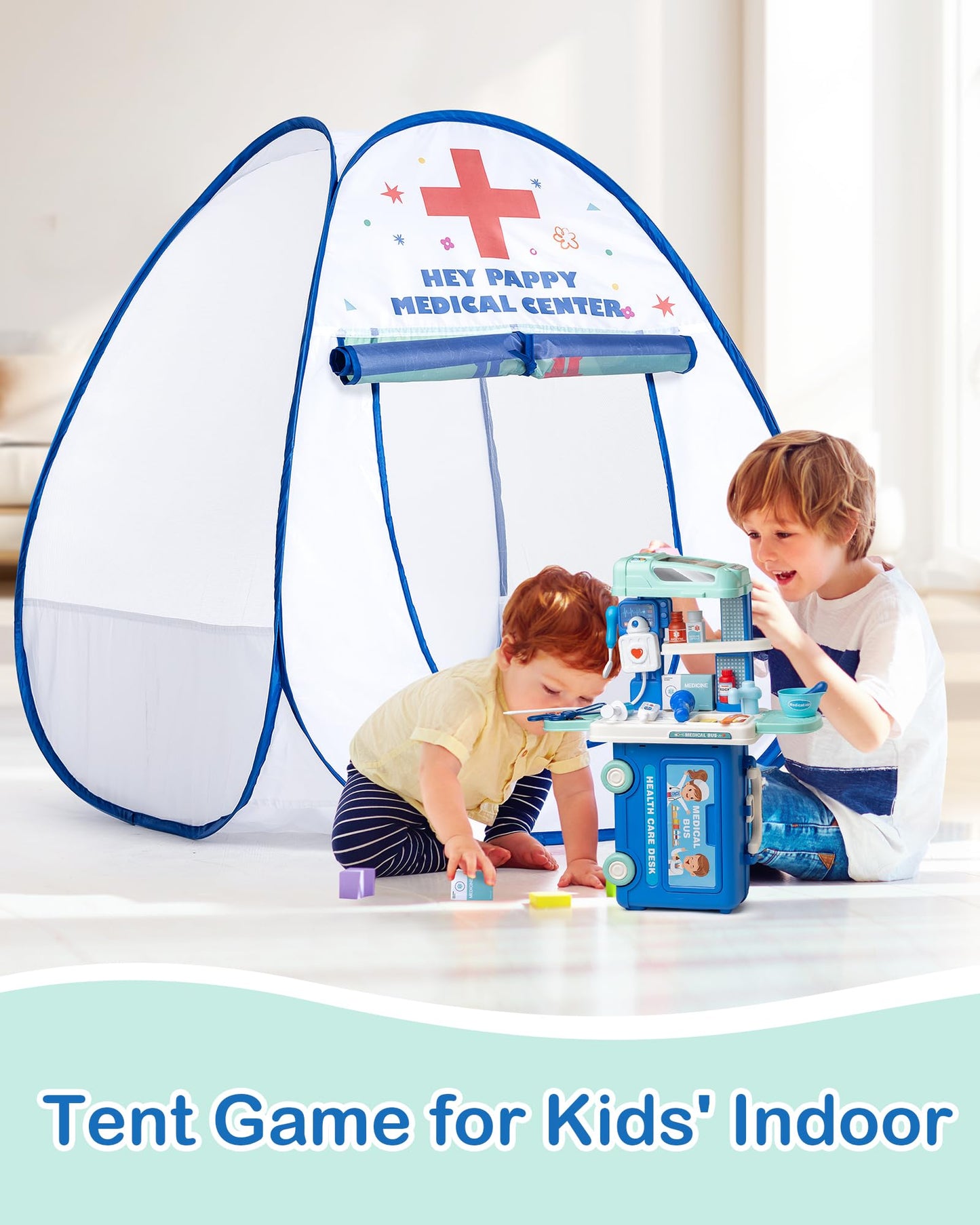 praxis pop up tent Heypappy Kids Tent - Pop Up Hospital Play Tent - 30" x 30" x 35"