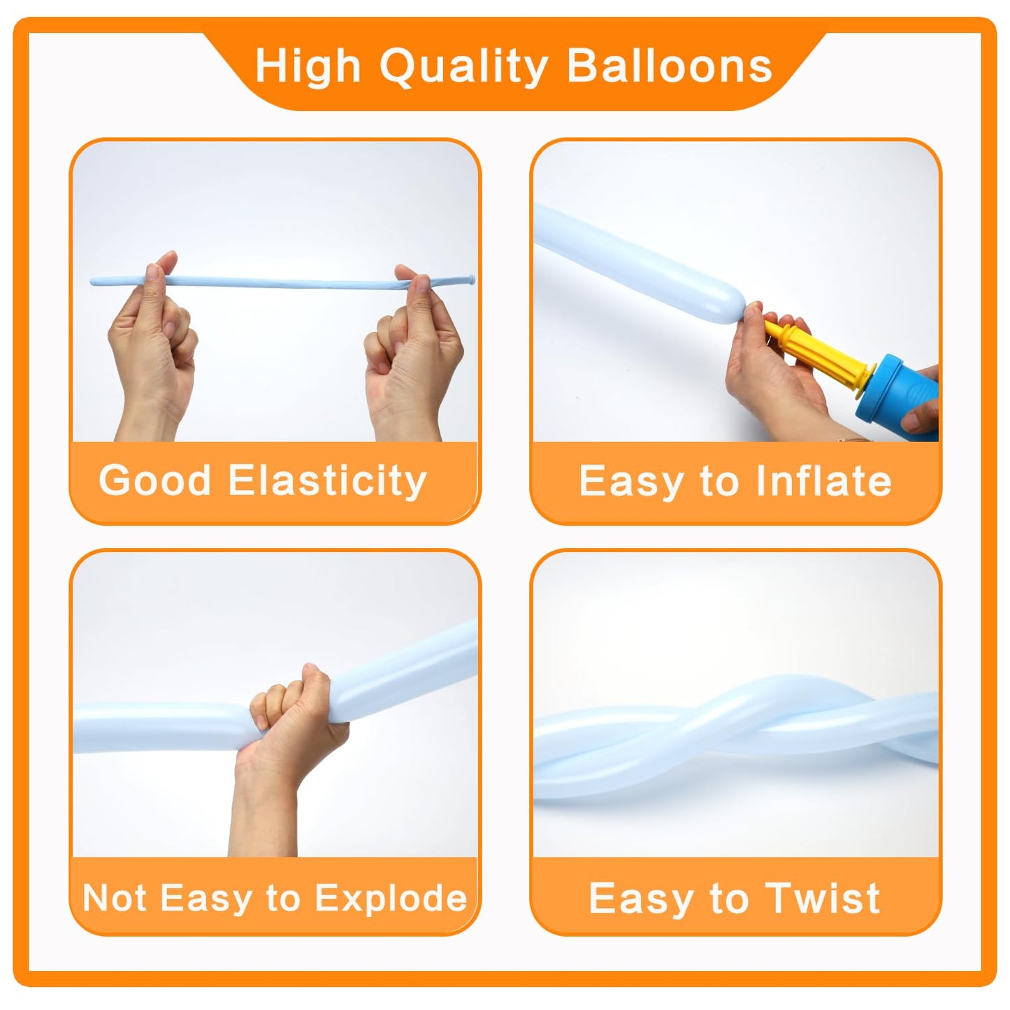 Pigetale 100Pcs 260 Balloons Pastel Color Long Balloons For Balloon Garland Thickening Skinny Latex Twisting Animals Modeling Ma
