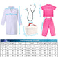 Toylink Doctor Costume For Kids Girls Halloween Doctor Dress Up With Lab Coat Carrying Bag Accessories Pretend Play Kit