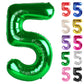 Green Number 5 Balloon 40 Inch, 5 Balloon Number, 5Th Birthday Decorations, Green Party Supplies For Boys Girls