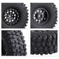 12mm Hex 1.9 Beadlock Wheels and Tires Height 120mm / 4.72inch with Foam Inserts for 1:10 RC Crawler Axial SCX10 90047 SCX10 II