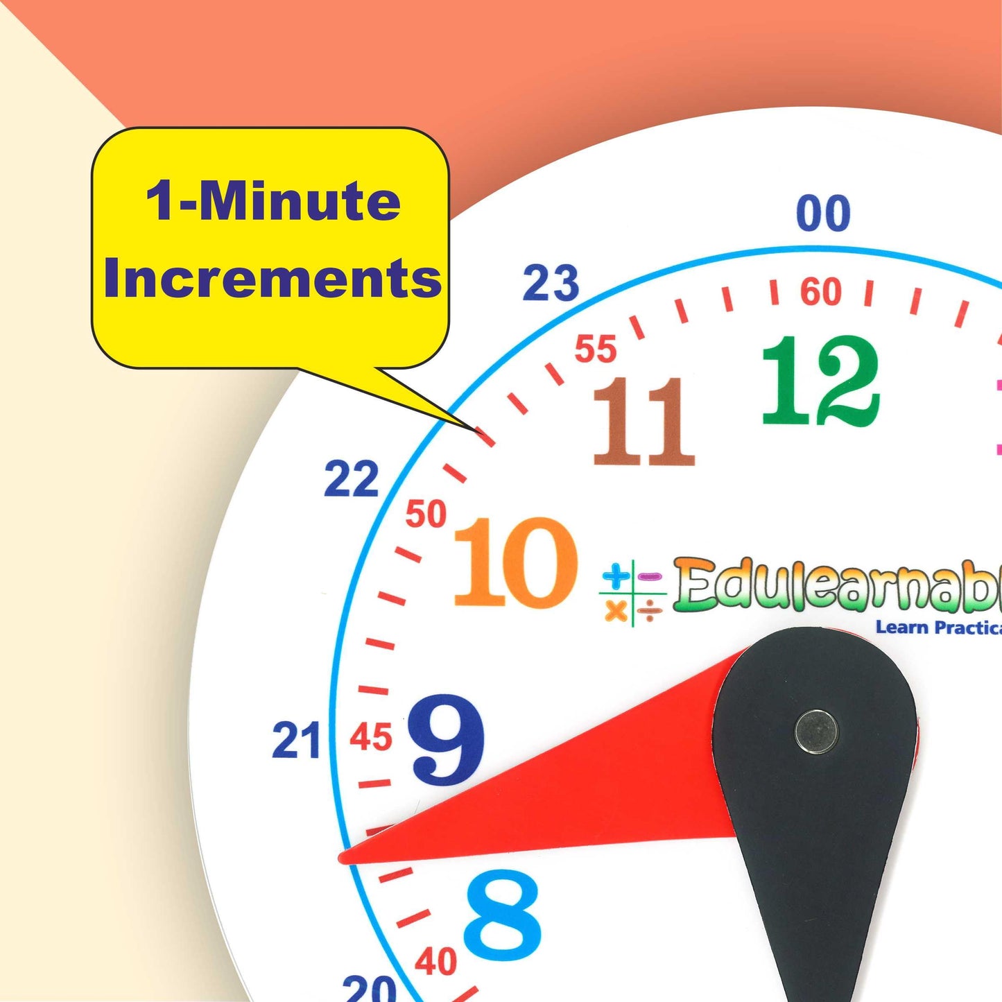 Edulearnable Toy Clock For Early Time Learning For Kids Gift For Little Boys Girls Educational Montessori Teach And Learn Dummy