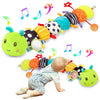 Baby Sensory Toys 0-6 6-12 Months  Musical Plush Animal Stuffed Caterpillar with Crinkle & Rattle  Tummy Time Toys for Infants Newborn 3 6 9 12 18 Months  Car Seat and Shower Gifts for Boys Girls
