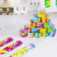 Shindel 96PCS Slap Bracelets Bulk, Kids Slap Wristbands Snap Bracelets Tie Dye Dinosaurs Mermaid Emotions for Party Favors Class
