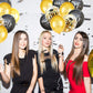 Jonhamwelbor 30Th Birthday Balloons Gold And Black Party Decorations 15 Pack 12 Inch Latex And Confetti Balloon Printed With Hap
