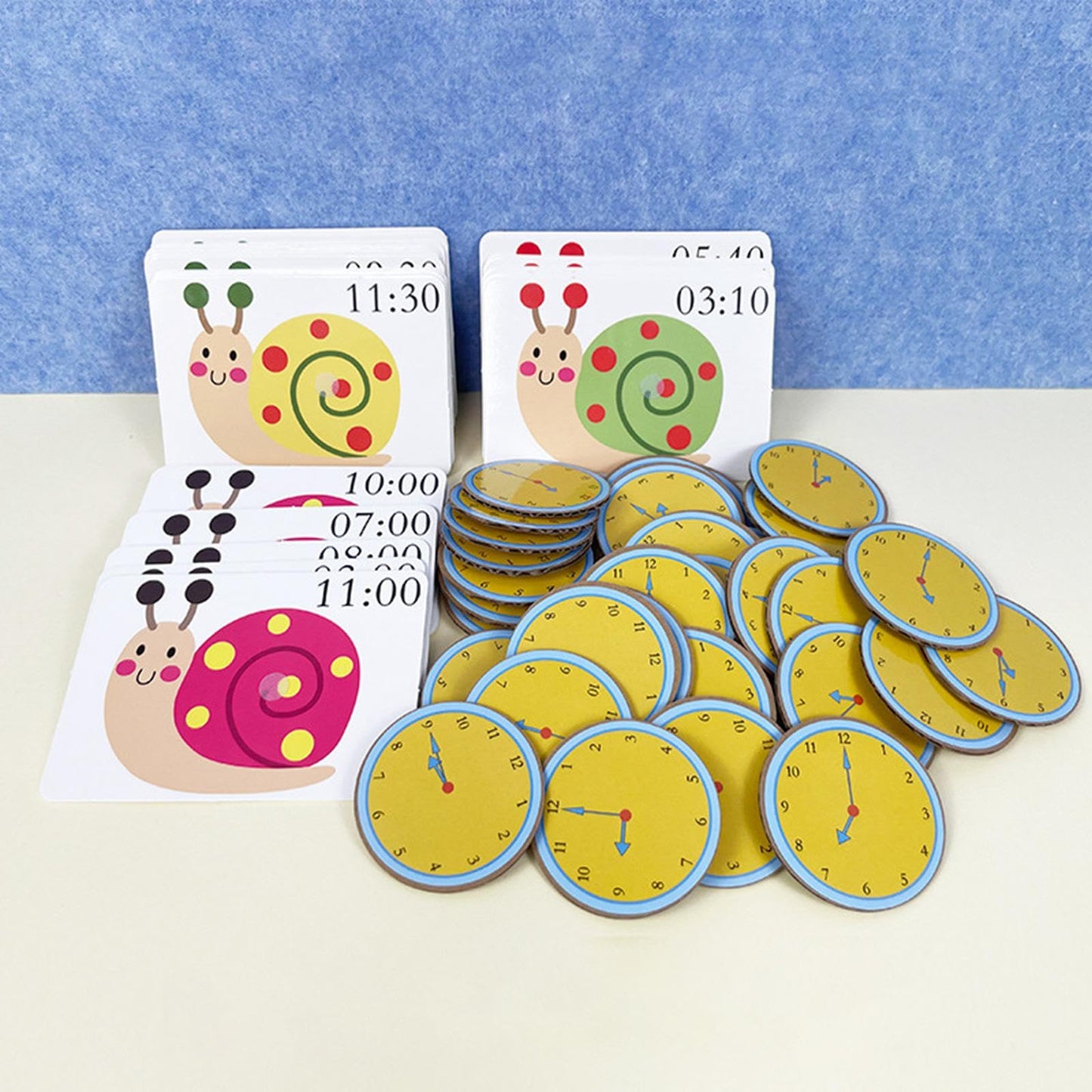Trendivibe Children Montessori Teaching Clock Cards Toys Educational Toy Colorful