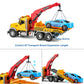 Kids Tow Truck Toy with Car for Boys 4-7 Years Old - Big Tow Truck for Kids Flatbed and Crane with Sounds and Lights, Road Rescu