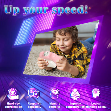 AOTIBO Fast Push Machine Fidget Toy for Kids, Stress Relief Game, Pink, ABS Material, Ideal Xmas/Birthday Gift for Ages 3-12