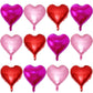 Lovoir 12 Pcs Red Heart Shape Foil Mylar Balloons 18 Inch Love Balloons For Valentine'S Day Birthday Party Decorations Wedding E