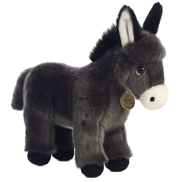Aurora® Miyoni® Tots Donkey Foal Stuffed Animal - 11" Gray - Lifelike Polyester Companion for Bedrooms/Classrooms