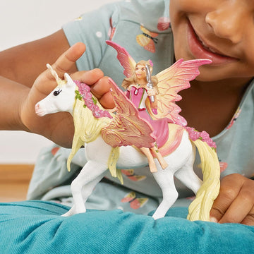 Schleich Bayala, 3-Piece Playset, Unicorn Toys For Girls And Boys 5-12 Years Old, Fairy Feya With Pegasus Unicorn
