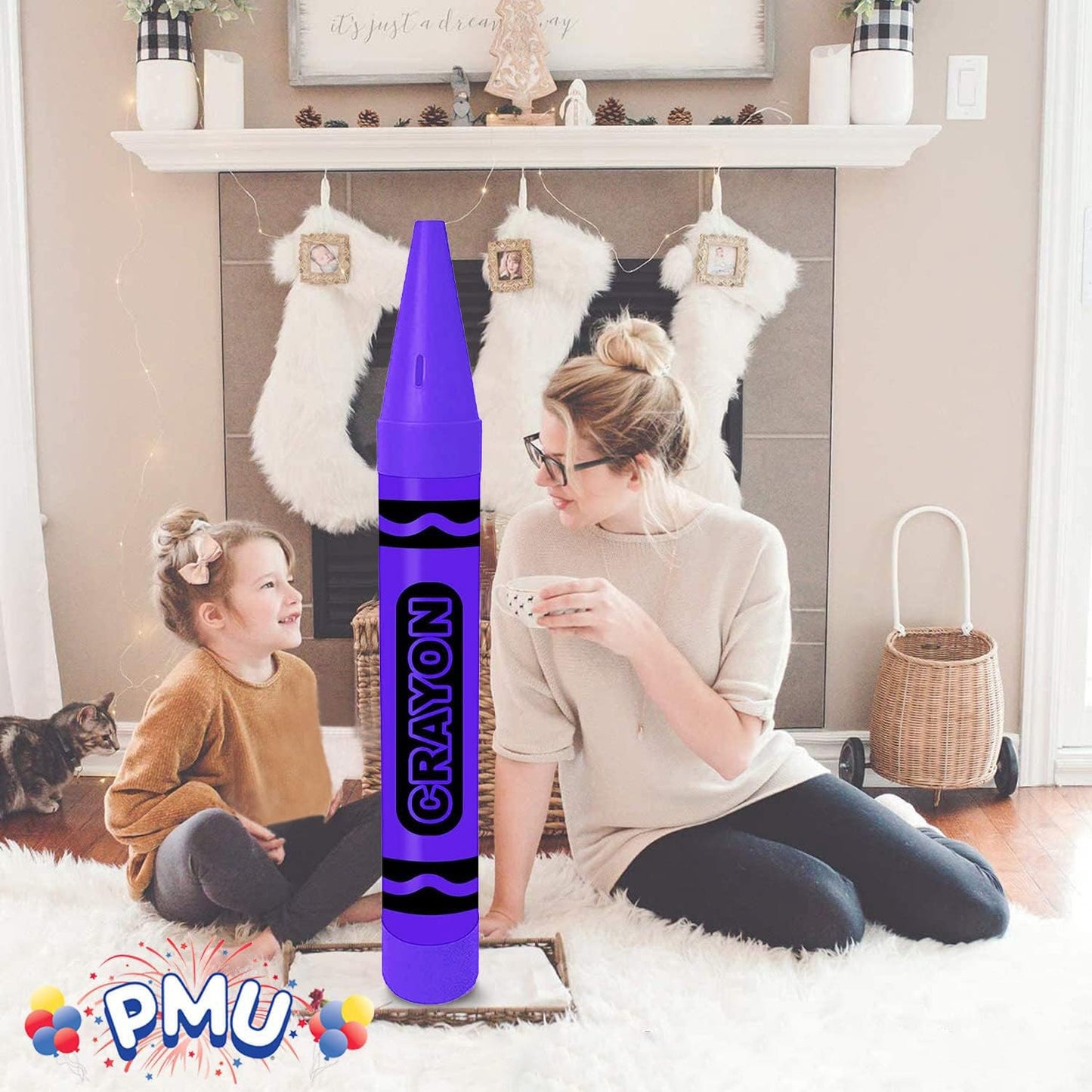 Pmu Giant Crayon Bank 36 Inch Purple Color (1/Pkg) Pkg/1