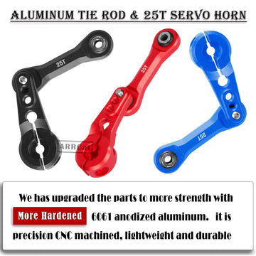 Aluminum Tie Rod & 25T Servo Horn for 1/8 Arrma Typhon Kraton Talion Outcast Notorious 6s Blx,1/7 Limitless Infraction Mojave 6s