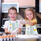 Pipoobear Kids Apron With Chef Hat For Boys And Girls Aged 2-6, Cute Toddler Aprons Set With Pocket For Cooking Baking Painting Gardening