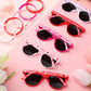 Soulchen 24 Pcs Valentines Day Gifts Bulk Pink and Red Sunglasses and Love Silicone Bracelet Galentines Day Party Favors Suppl