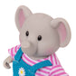 Li'l Woodzeez Oliphant Elephant Family - Set of 4 Posable Figures with Storybook - Multicolor - Gift Toy for Kids Age 3+