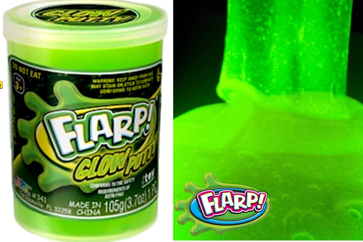 Ja-Ru Flarp Putty Variety Slime Set (36 Pack) Noise Fart Putty, Glow In The Dark Putty, & Rainbow Glitter Putty. Scented Fidget Slime For Kids & Adult. Party Favors Goodie Bag Stuffers. 338-36S
