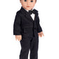 Tuxedo - 5 Piece Tuxedo Set - Clothes Fits 18 Inch Doll - Black Jacket, Pants, Belt, White Shirt And Dress Shoes (Dolls Not Included)