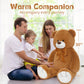 Morismos Giant Teddy Bear 4 Ft Stuffed Animal For Girlfriend,Cuddly Stuffed Big Bear Plush Toy For Valentines,47 Inches Big Stuffed Animal Bear Christmas Baby Shower For Boyfriend,Wife,Children