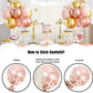 Jobkoo Pink Rose & Metallic Balloons, 60 Pcs Set, Female Gift, For Wedding, Birthday, Party Decoration