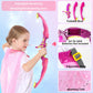 Vgofun Kids Bow And Arrow Set: Led Light Up Archery Toy With Princess Cape And Headband, 10 Suction Cup Arrows, Outdoor Toys Gifts For 3-8 Year Old Girls (Archery Set With Butterfly Mask)