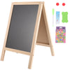 Toyvian Chalkboard Decor Standing Art Easel for, Double-Sided Wooden Blackboard, Drawing Chalkboard, Magnetic Whiteboard, Dry Er