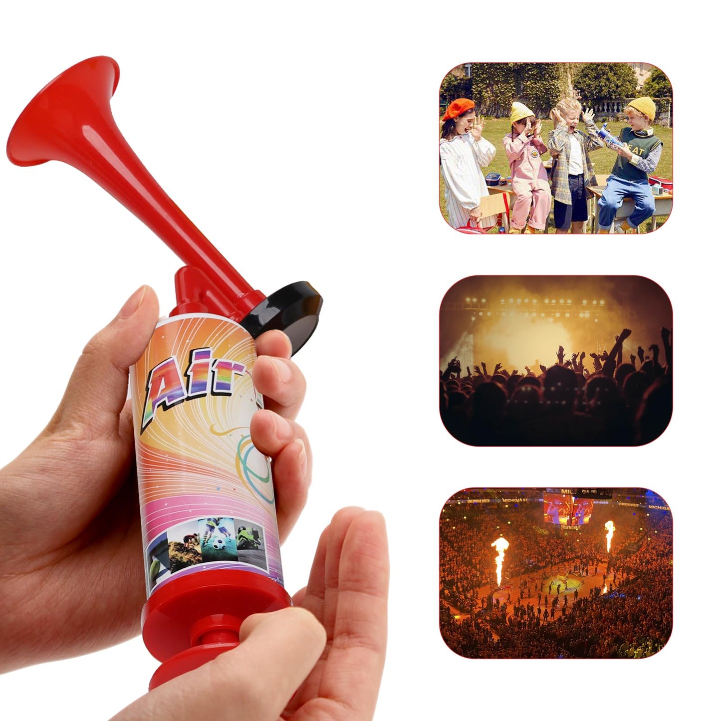 Aolihan Noise Makers Prank Kit, Set Of 2 Mini Air Horns, Loud Sound Non-Toxic Party Horns For Children, Fun Birthday Party Favors And Goodie Bag Fillers For Kids (Mini Handheld Air Horn 2Pcs)