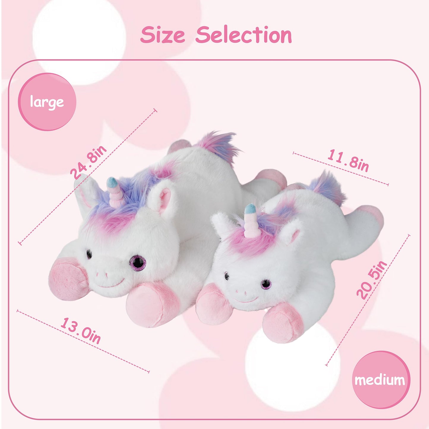 Gilfwm Weighted Stuffed Animals Unicorn - 20.5'' Cute Toy Pillow Plushie Gifts For Kids Boys Girls & Adults, 3 Lbs Ultra-Soft Wa