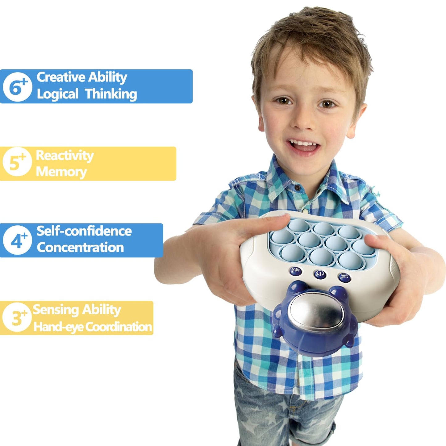 Pop The Target! Handheld Speed Pushing Game Machine: A Fun Multiplayer Game for Family. Fidget Game Toy for 6 7 8 9 10 11 12 Years Old Astronaut