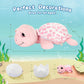 Morismos Sea Turtle Stuffed Animal With Babies,14 In Mommy Turtle With 3 Baby Turtles Plush, 2 Eggs Plushies Inside Belly Pouch,Big-Eyed Turtle Toys For Toddlers Kids,Pink Turtle Gifts For Girls Boys