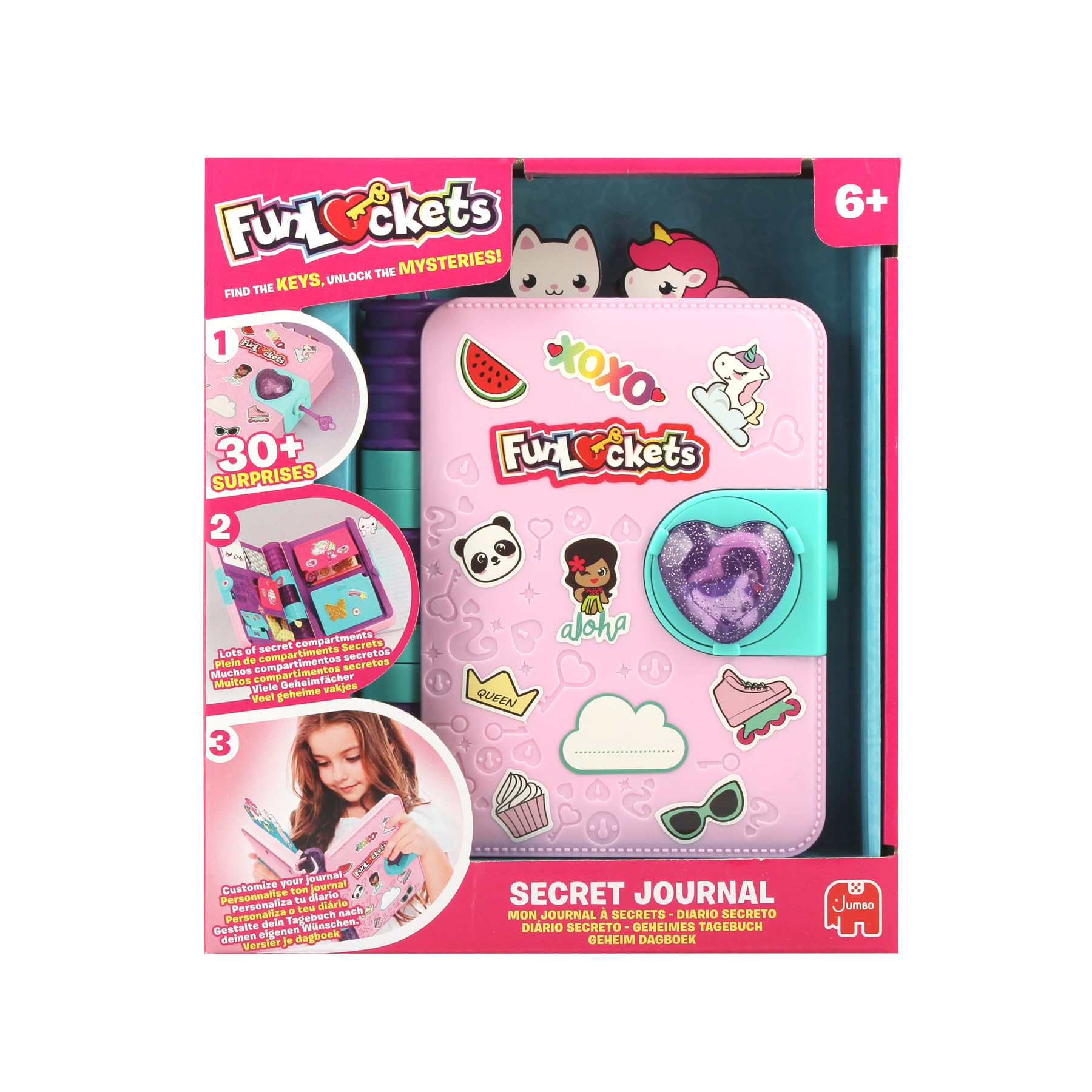 Taldec Funlockets, My Secret Journal, Diary, Creative Toy, Stationery, Child
