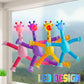 4 Pack Led Telescopic Suction Cup Giraffe Toys,Pop Tubes, Shape Changing Telescopic Tube Fidget Toys, Toddler Sensory Toys, Fidget Tubes Sensory Toys For Girls Boys (Giraffe)
