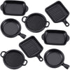 Skylety 8 Pcs Dollhouse Kitchen Accessories Dollhouse Metal Miniature Pots And Pans Mini Kitchen Stovetop Cookware Dollhouse Christmas Role Play Party Decoration Supplies