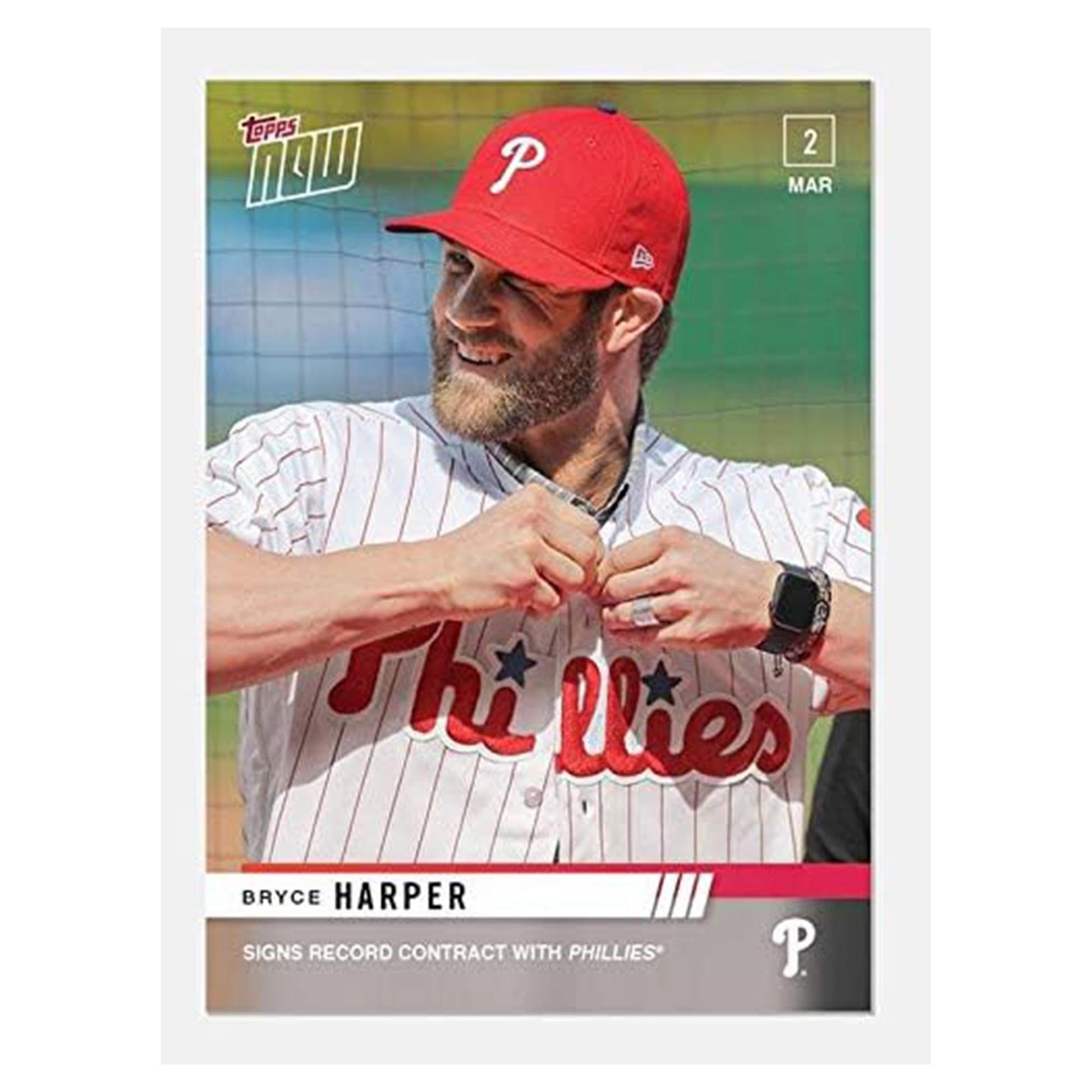 Philadelphia Phillies Bryce Harper Mlb Topps Now Card St-3