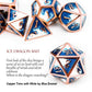 Haxtec Metal DND Dice Set Copper Blue White D&D Dice with Leather Dice Bag for Dungeons and Dragons RPG-Ice Dragon Bait
