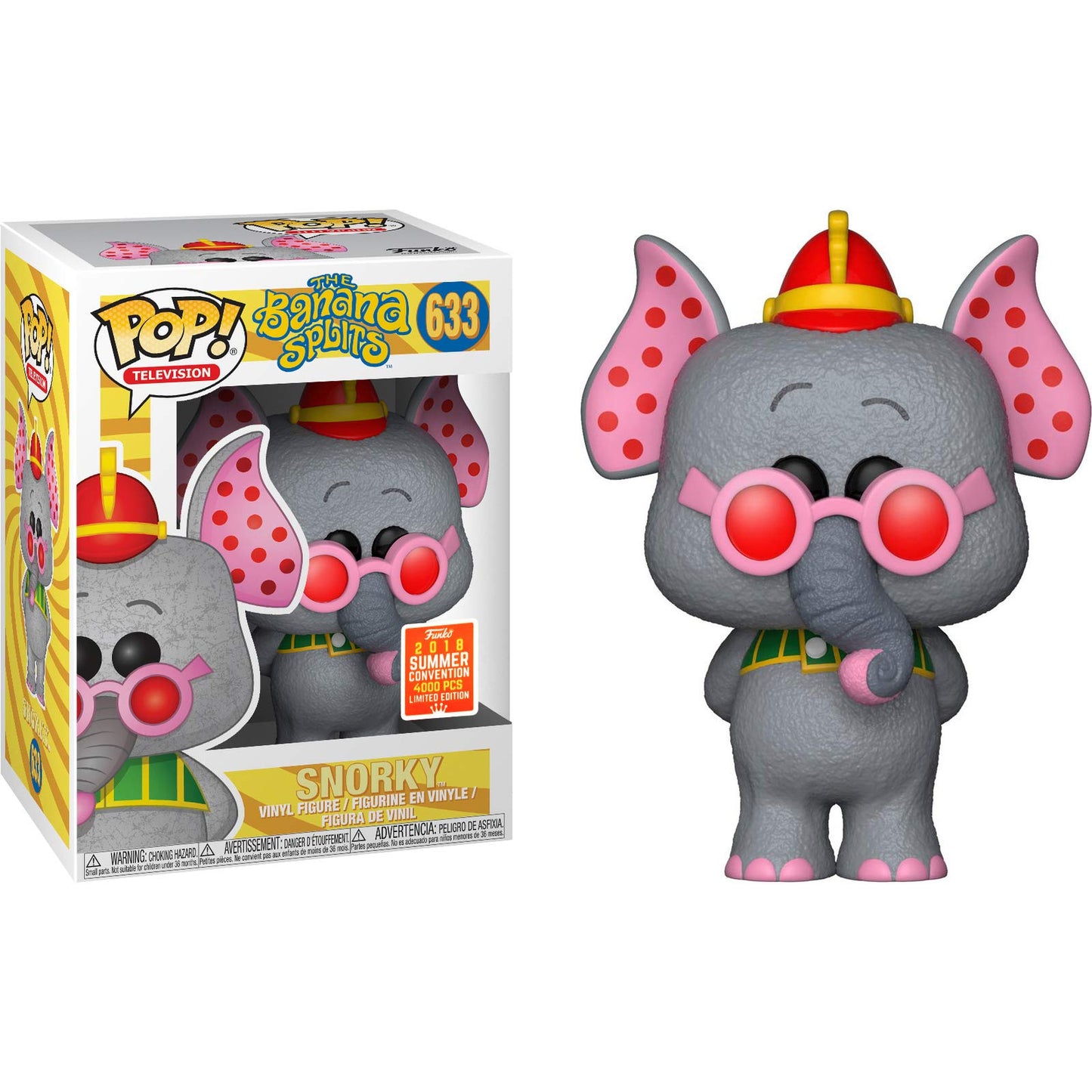 Funko Snorky (2018 Summer Con Exclusive): Hanna-Barbera X Pop! Animation Vinyl Figure & 1 Pop! Compatible Pet Plastic Graphical