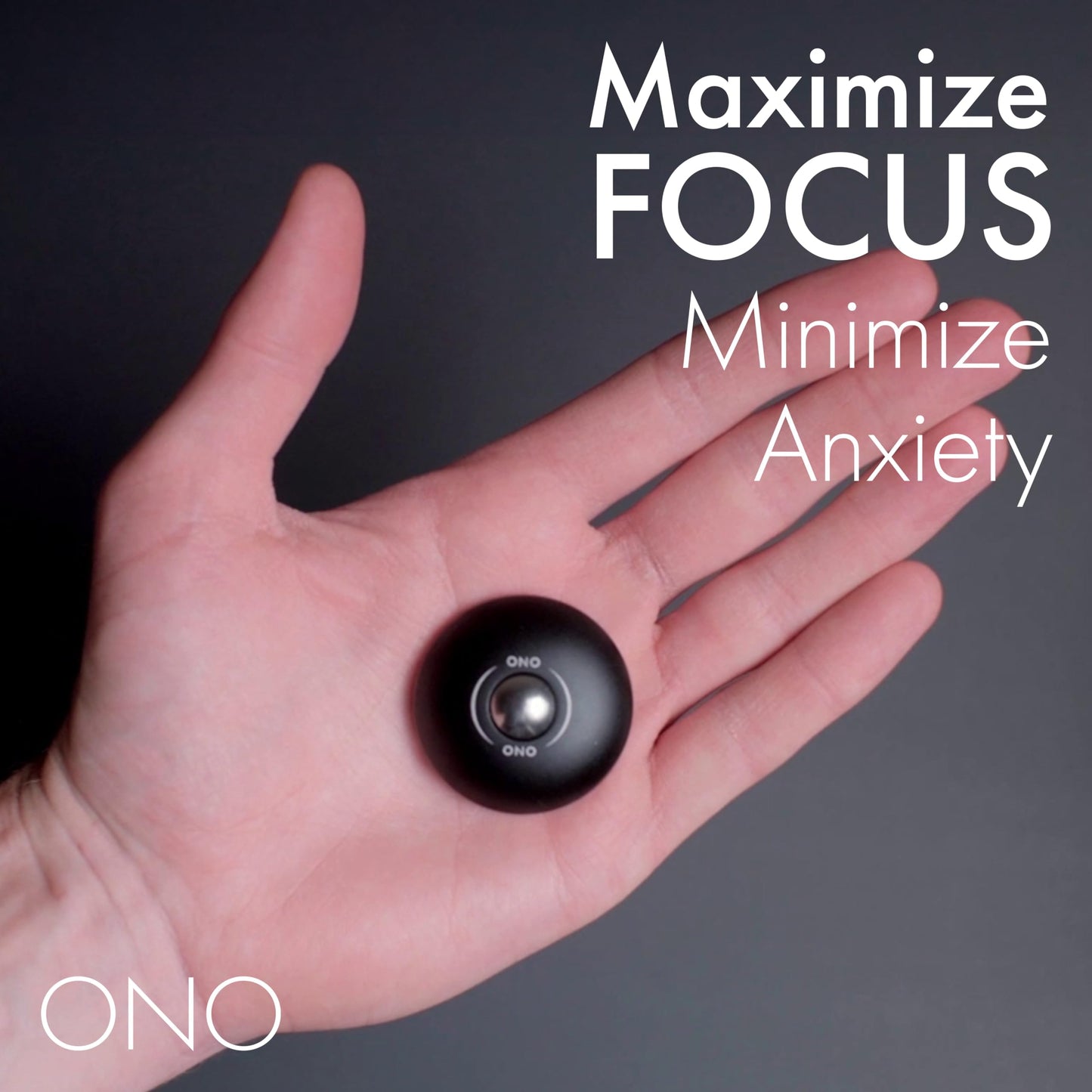 ONO Scroller Handheld Fidget Toy - Aluminum, Black | Stress Relief, Focus & Clarity | Portable Design for Adults