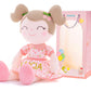 Gloveleya Personalized Doll With Your Name - Cute Pink Cherry Color Custom Soft Plush Doll For Girls Plush Doll Customized Gifts - Muñecas De Trapo Personalizadas Para Niñas