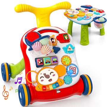 Wee Wonders 3-In-1 Baby Walker For Boys And Girls - Sit To Stand Learning Push Toy For Infant Toddler 12+ Months
