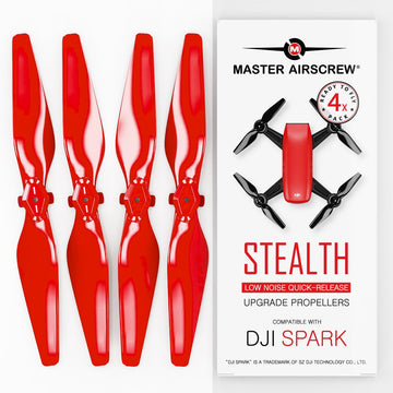 Master Airscrew Stealth Propellers for DJI Spark - Red, 4 pcs