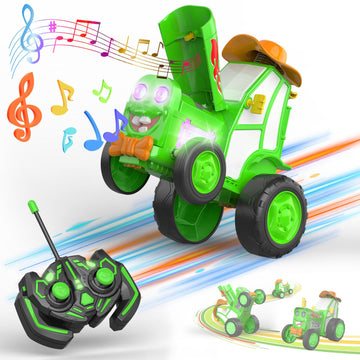 Crazy Jumping Car Toys, Remote Control Car for Kids, Boy Toys Stunt Car with LED Light Music, Rechargeable RC Car, Birthday East