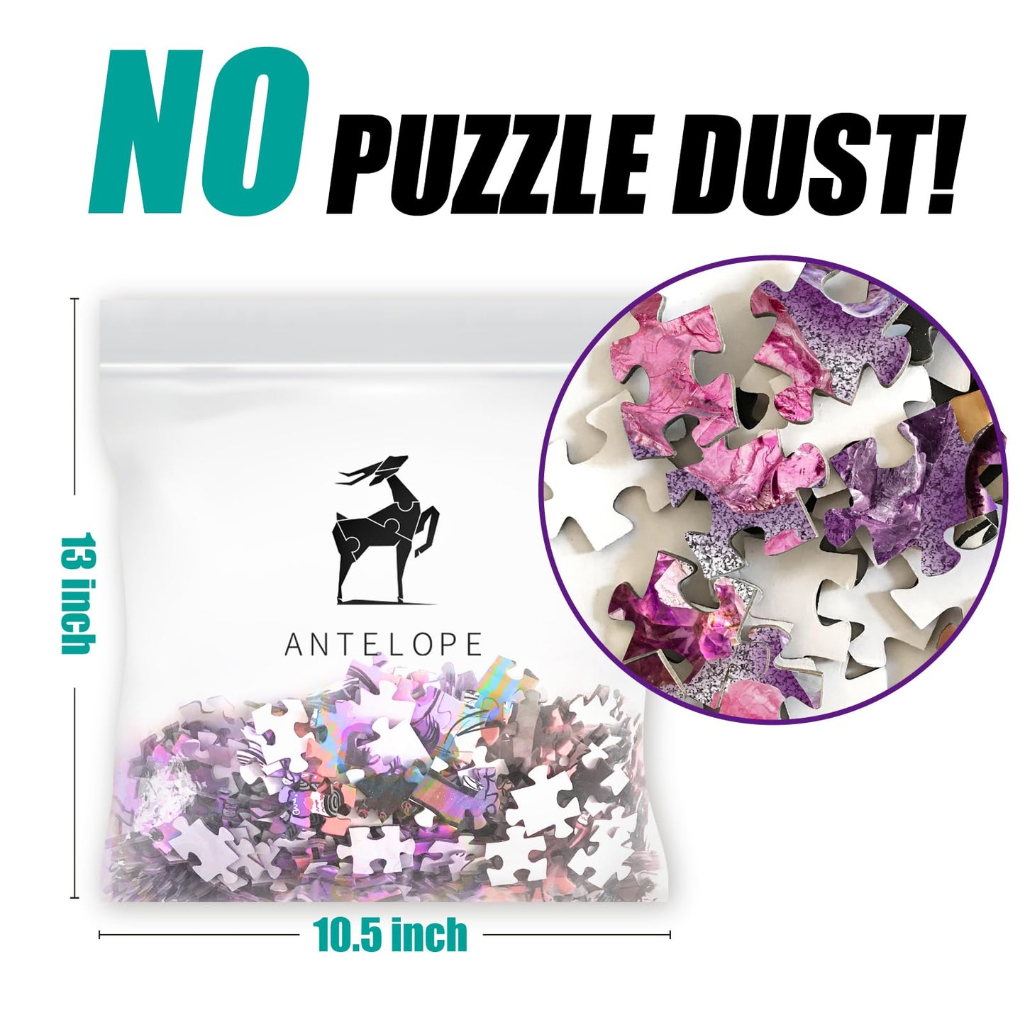 Antelope - 1000 Piece Puzzle For Adults, Chromatic Crystals - Jigsaw Puzzles 1000 Pieces, High Resolution, Matte Finish, No Dust