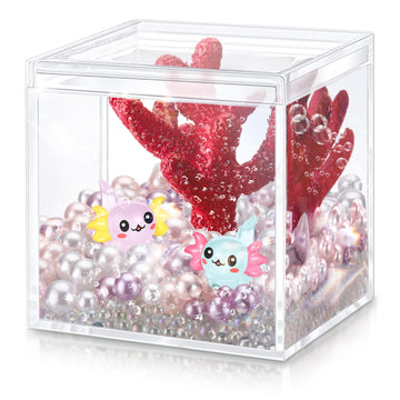 Hydren Axolotl Diy Tank Axolotl Craft Mini Axolotl Figures Axolotl Beads Axolotl Gift Set Axolotl Charms(Coral,Rose Red)