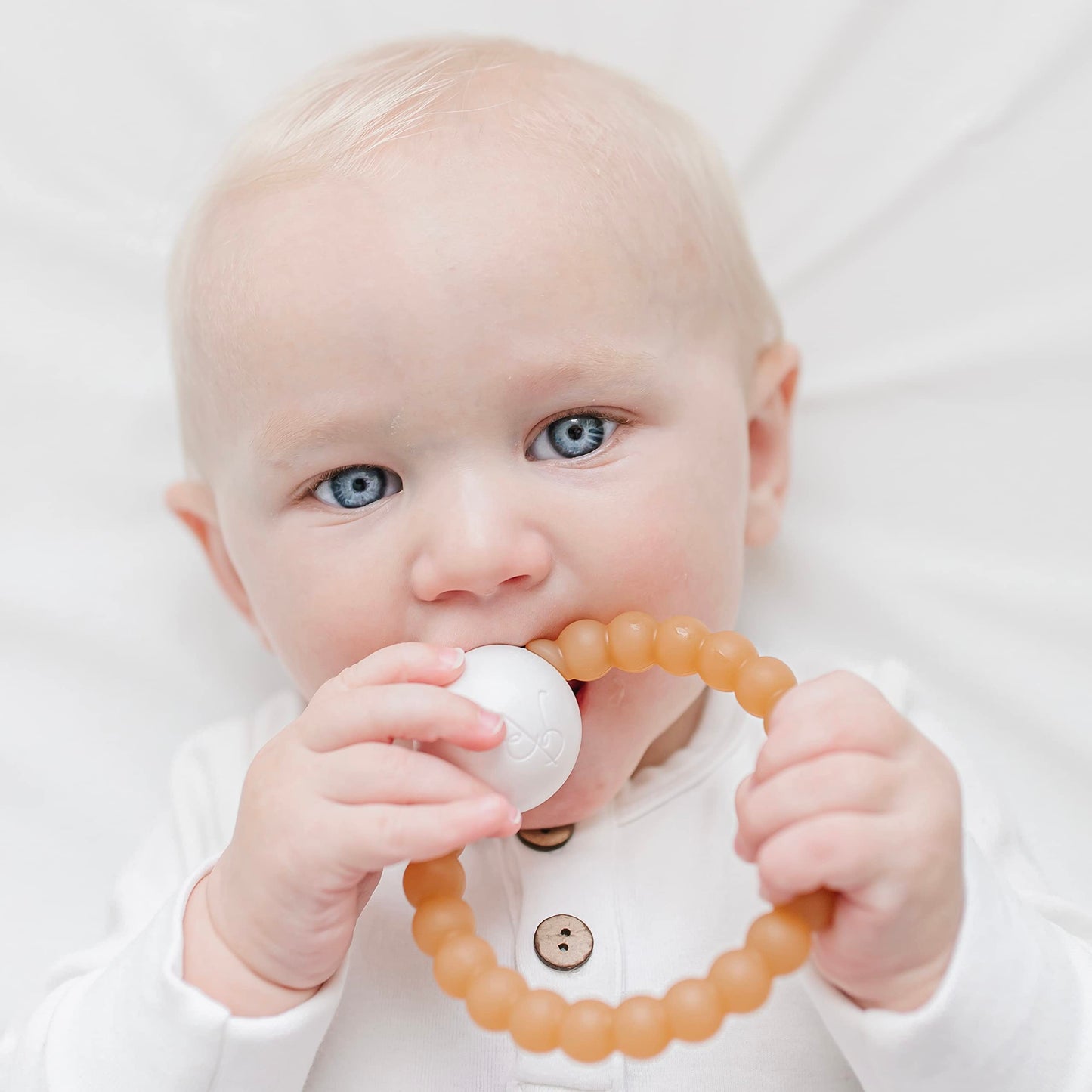 Ryan And Rose Cutie Teether Rattle (Rubber Clear)
