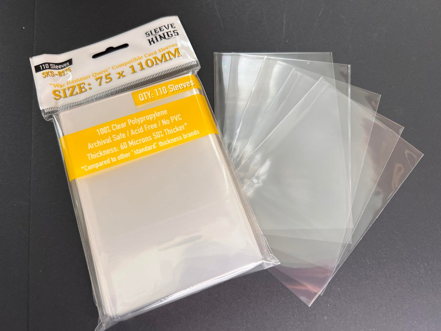 Sleeve Kings ''War Hammer Quest Compatible'' Sleeves 75 X 110 Mm (4X110 Pack, 440 Sleeves)