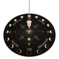 Infunly Witch Pendulum Board Eyes Runes Wooden Dowsing Planchette Board 7.9' Metaphysical Message Board With Pendulum Crystal Necklace For Beginners, Witchcraft Altar Supplies